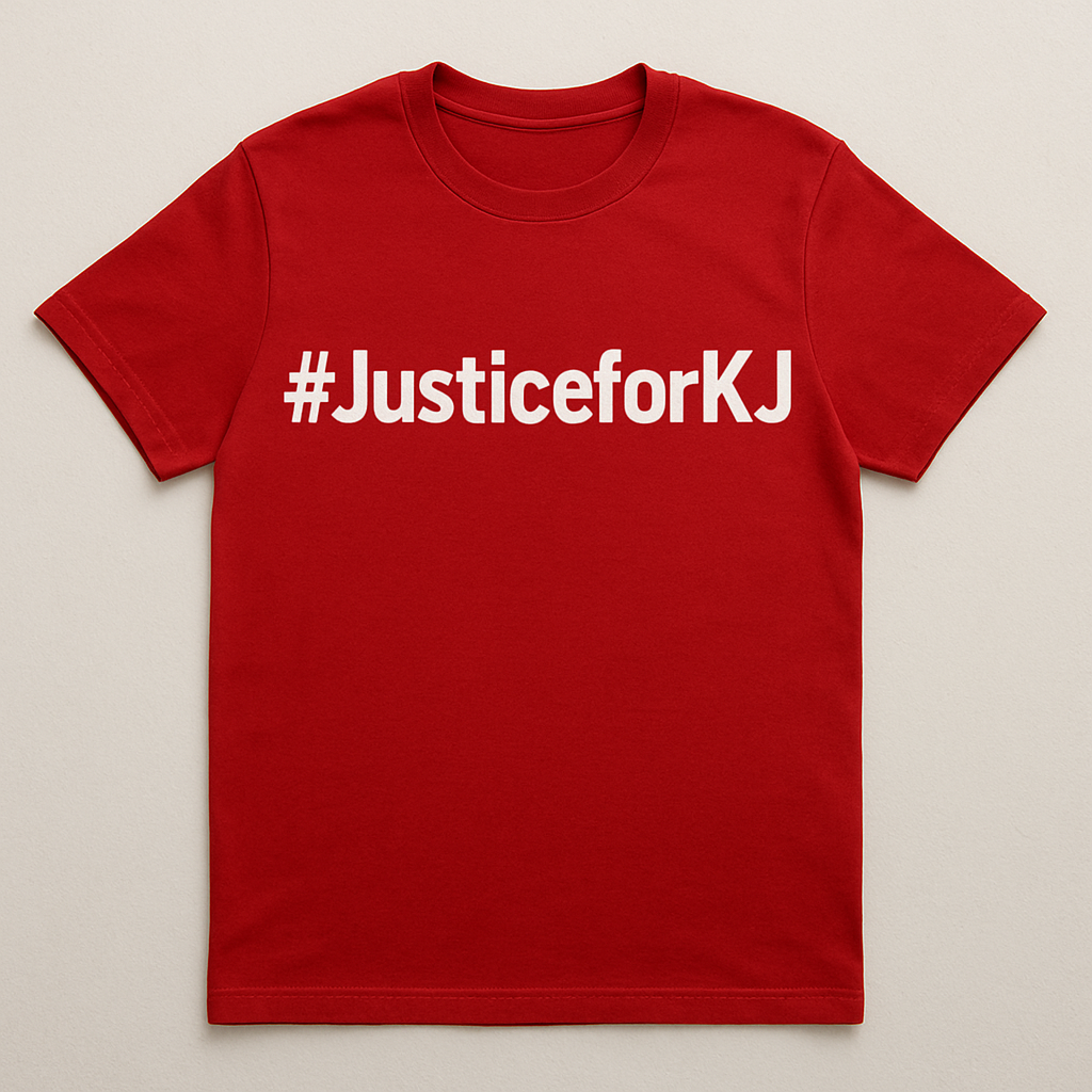 Justice for KJ shirt (youth am to Adult Xlrg)