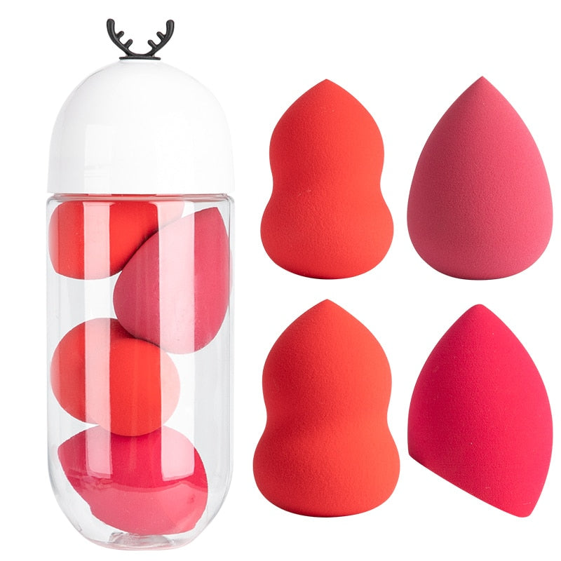 4pcs Makeup Blender Sponge with Storage Box