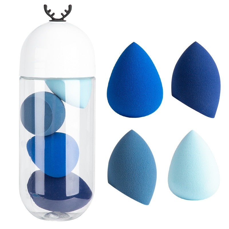 4pcs Makeup Blender Sponge with Storage Box