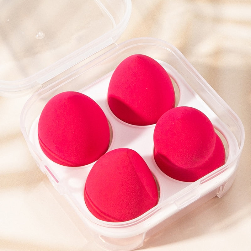 4pcs Makeup Blender Sponge with Storage Box