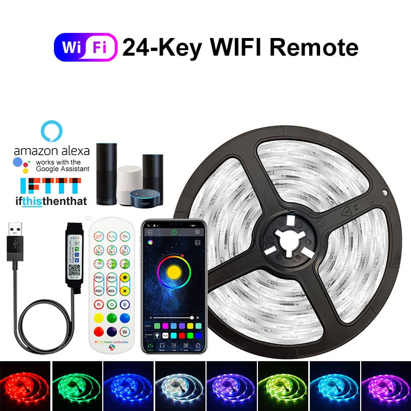 LED  Waterproof Light Strips 5V USB WIFI Bluetooth 1M-30M 5050