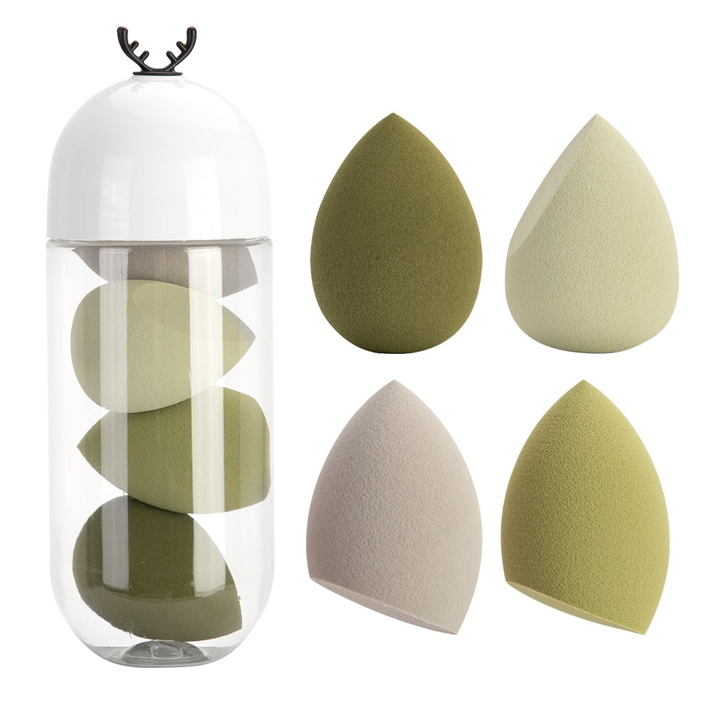 4pcs Makeup Blender Sponge with Storage Box