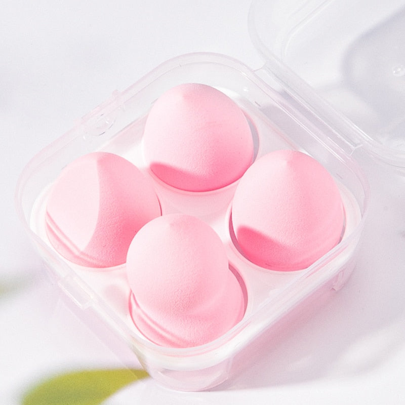 4pcs Makeup Blender Sponge with Storage Box