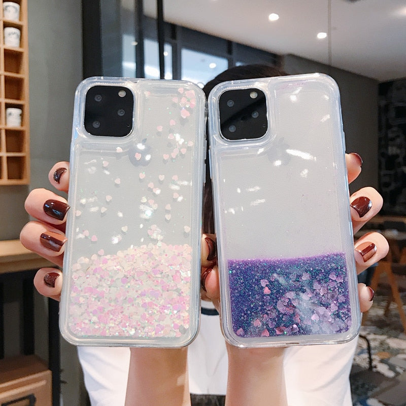 Glitter Hearts iPhone Case