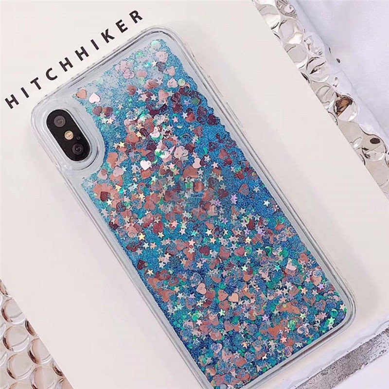 Glitter Hearts iPhone Case