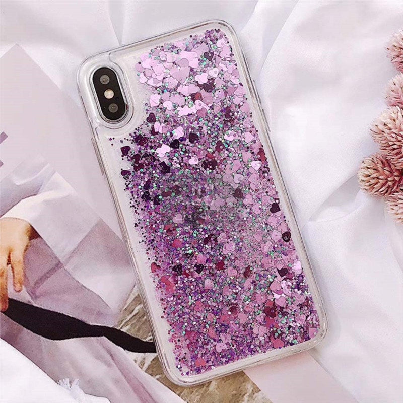 Glitter Hearts iPhone Case