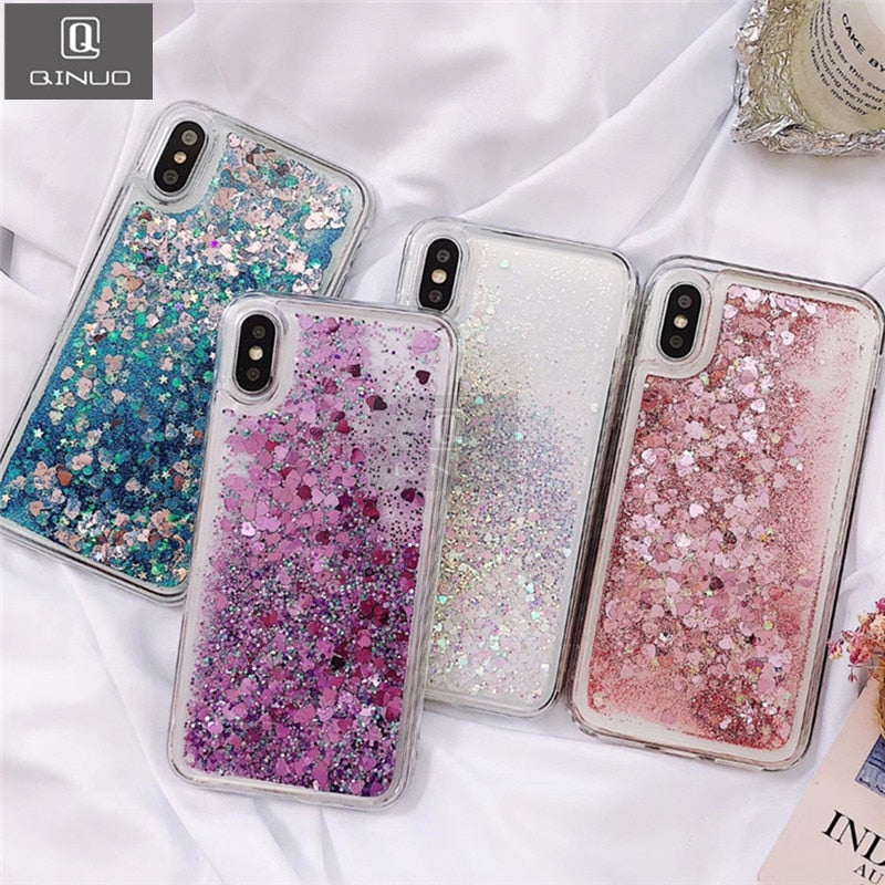 Glitter Hearts iPhone Case