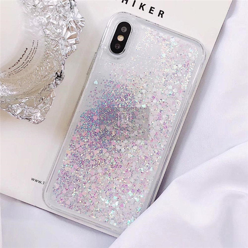 Glitter Hearts iPhone Case