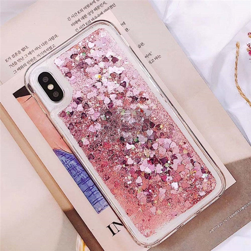 Glitter Hearts iPhone Case