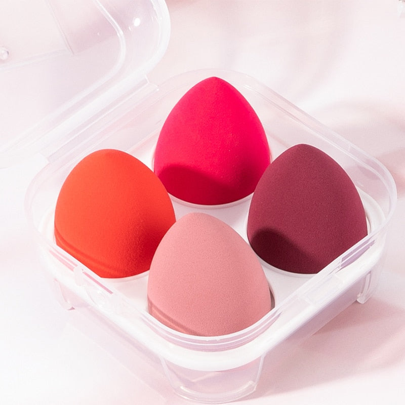 4pcs Makeup Blender Sponge with Storage Box