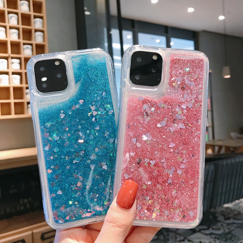 Glitter Hearts iPhone Case