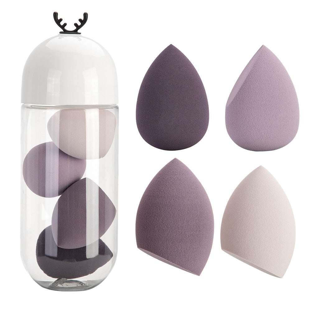 4pcs Makeup Blender Sponge with Storage Box