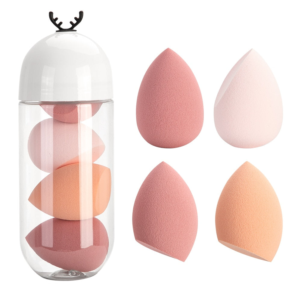 4pcs Makeup Blender Sponge with Storage Box