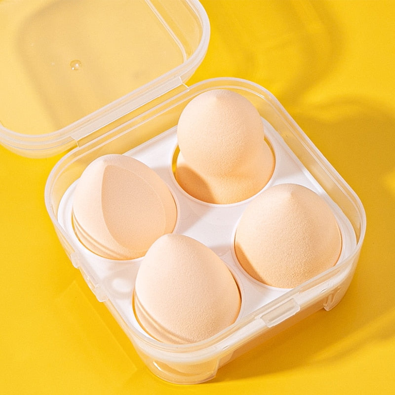 4pcs Makeup Blender Sponge with Storage Box