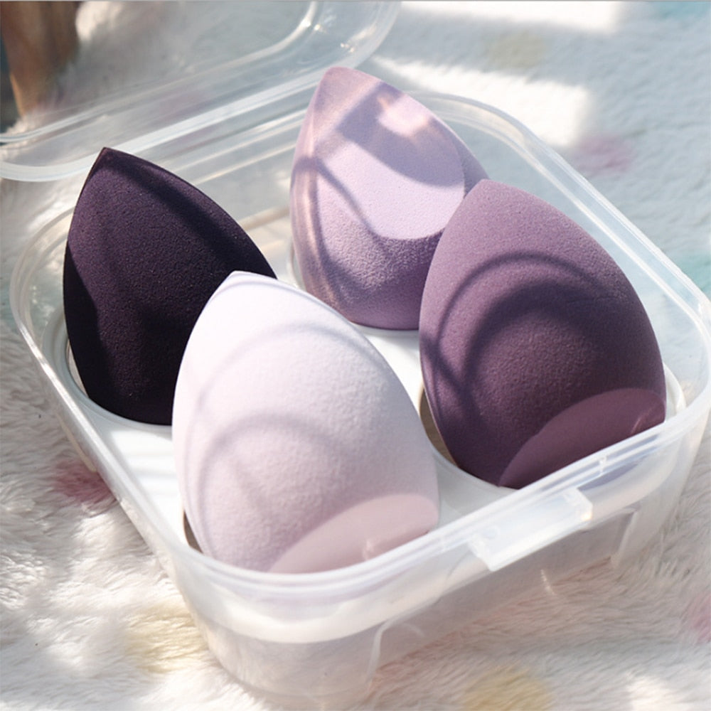 4pcs Makeup Blender Sponge with Storage Box