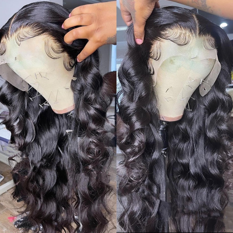 Brazilian Body Wave 13 x 4 transparent Lace Frontal human hair Wig