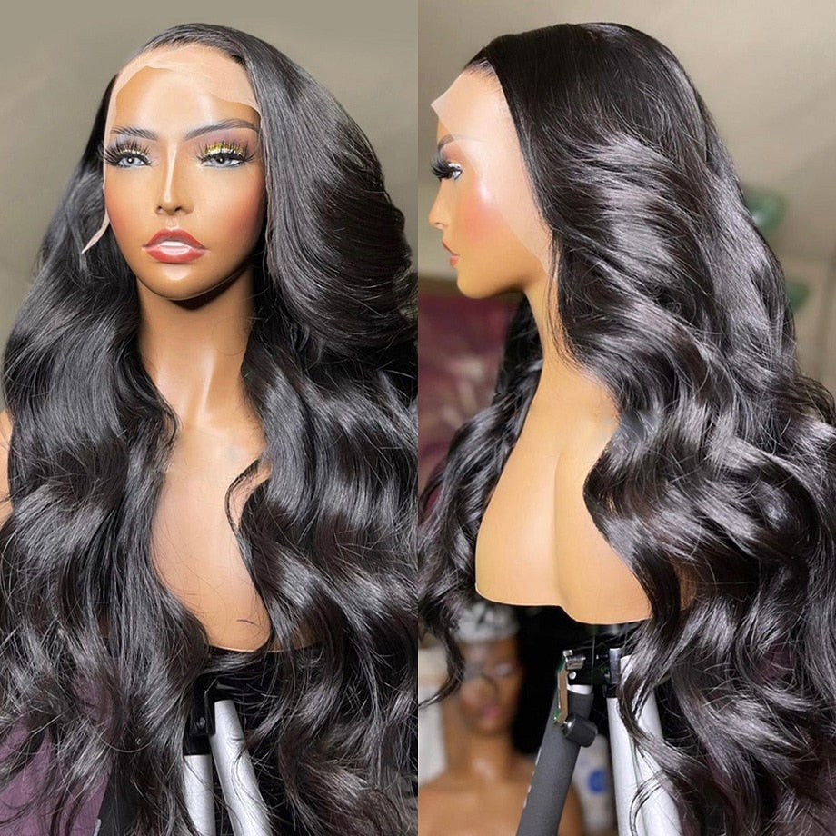 Brazilian Body Wave 13 x 4 transparent Lace Frontal human hair Wig